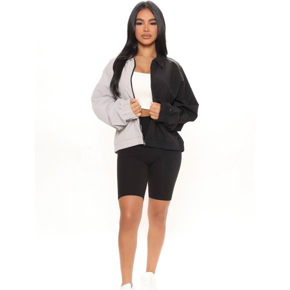 NWT! Fashion Nova ‘Have It Both Ways’ Colorblock Jacket Bomber - Picture 1 of 9